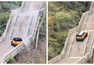 Incredibil! O firmă de mașini din China a încercat să își facă reclamă, dar a distrus o parte dintr-un monument! VIDEO