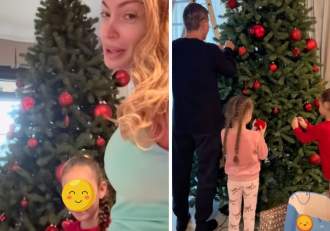 Valentina Pelinel a împodobit bradul alături de cei trei copii! Familia lui Cristi Borcea, pregătită pentru Crăciun
