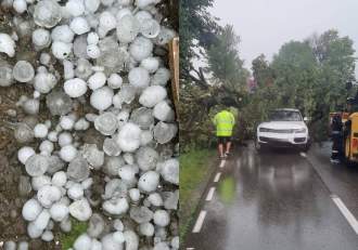 Fenomenele extreme au făcut prăpăd în România! Grindină cât un bulgăre de zăpadă, copaci căzuți și furtuni (…)