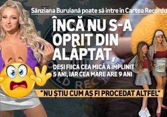 Sânziana Buruiană poate să intre în Cartea Recordurilor! Încă nu s-a oprit din alăptat, deși fiica cea mică a (…)