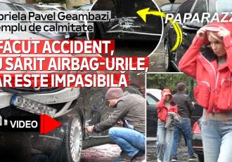 Gabriela Pavel Geambazi, exemplu de calmitate! A făcut accident, au sărit airbag-urile, dar este impasibilă! Imagini (…)