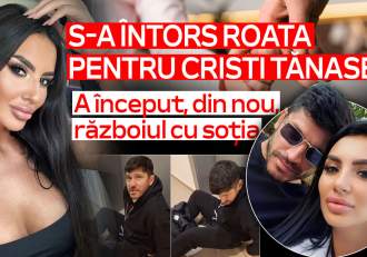 S-a întors roata pentru Cristi Tănase! A început, din nou, războiul cu soția