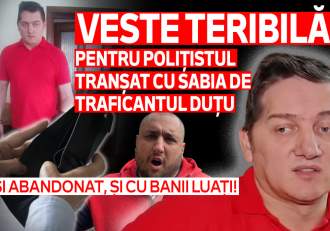 Veste teribilă pentru polițistul tranșat cu sabia de traficantul Duțu | Și abandonat, și cu banii luați!