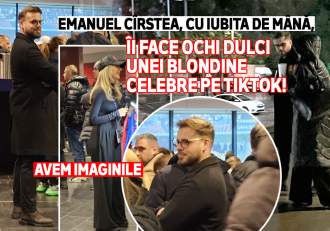 Emanuel Cîrstea, cu iubita de mână, îi face ochi dulci unei blondine celebre pe TikTok! Avem imaginile | PAPARAZZI
