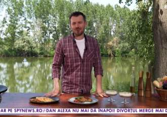 Rețeta lui Chef Horia Manea de file de somon pe plită cu couscous şi legume. Ingredientul care nu trebuie să lipsească