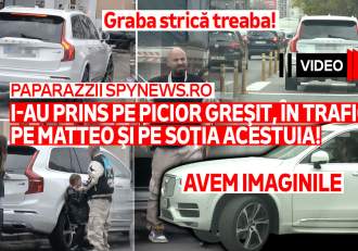 Graba strică treaba! Paparazzii spynews.ro i-au prins pe picior greşit, în trafic, pe Matteo şi pe soţia acestuia! (…)
