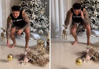 Bogdan de la Ploiești a împodobit bradul! Detaliul care te duce cu gândul direct spre Cristina Pucean