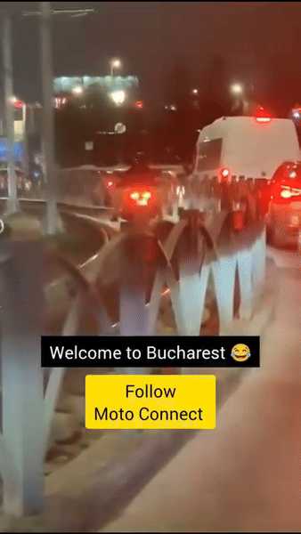 Aventura extremă a unui motociclist în Capitală: circulă pe linia de tramvai, în timp ce garnitura se apropie din (…)