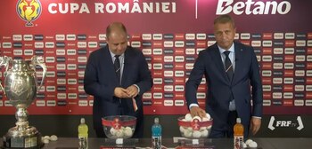 Noi imagini distribuite cu măsluirea tragerii la sorți a meciurilor din Cupa României la fotbal