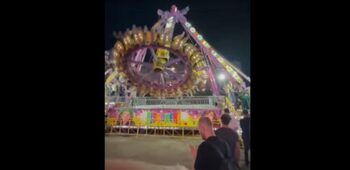 Panică într-un parc din Bacău: O bucată dintr-o instalaţie s-a desprins în timpul funcţionării. Momentul, filmat de (…)