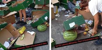 O româncă din Spania s-a filmat în timp ce caută prin produsele aruncate de Lidl: 