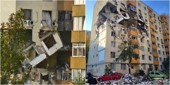 Experții de la Protecție Antiexplozivă fac cercetări la locul dezastrului din cartierul Rahova, pentru a stabili (…)