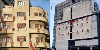 Crăciun horror în Constanța. Magia sărbătorilor, stricată de o clădire care stă să cadă, pe care au fost instalați (…)