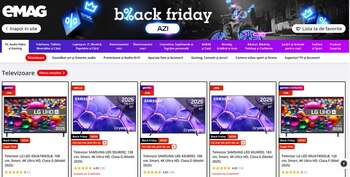 Black Friday 2025 la eMAG: Cele mai mari reduceri la televizoare, telefoane și laptopuri