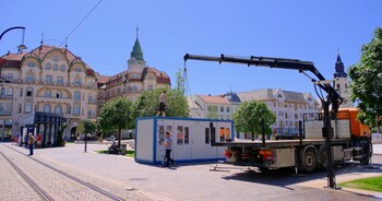 Primăria Oradea a amplasat un container anticaniculă și în Piața Unirii