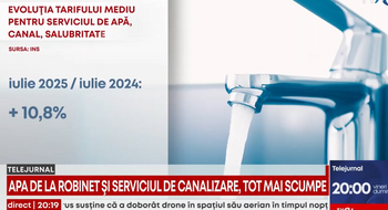 Apa de la robinet ne costă tot mai mult. În unele localități, prețurile s-au majorat chiar și cu 20% față de anul trecut