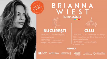 Brianna Wiest, autoarea bestsellerului „Tu ești muntele”, ajunge în luna septembrie pentru prima oară în România