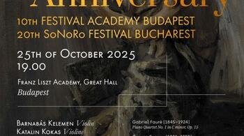 Concert aniversar SoNoRo 20, la Academia de Muzică Liszt Ferenc din Budapesta