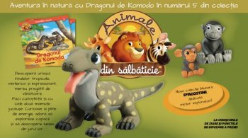 Descoperă Dragonul de Komodo din colecția Animale din sălbăticie!