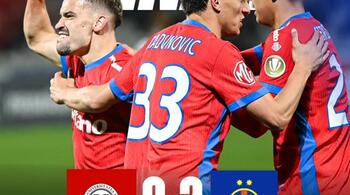 FCSB câștigă în deplasare cu Universitatea Cluj