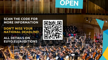 ICR invită tinerii muzicieni să participe la selecția anuală pentru Orchestra de Tineret a Uniunii Europene – EUYO