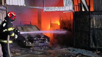 Incendiu uriaș la Constanța: opt garaje și două mașini s-au făcut scrum
