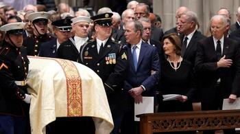 Joe Biden și George W. Bush, prezenți la funeraliile lui Dick Cheney. Trump a lipsit