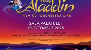 Magia Disney revine la București: Celebra poveste Disney’s Aladdin, în concert live to film, pe 10 octombrie 2025, (…)