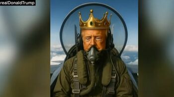 Trump le răspunde protestatarilor „No Kings” cu videoclipuri sarcastice generate de AI (Video)