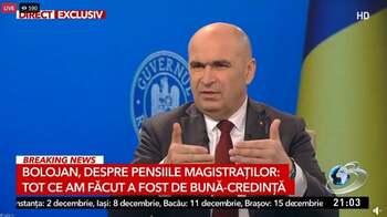 LIVE Bolojan la Antena 3: „Pot negocia, dar niciodată nu voi fi de acord cu lucrurile care sunt elementare și de bun (…)