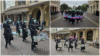 Fără scenă, dar în mijlocul publicului: artiștii stradali Dark Squad au dat startul festivalului FestiFall