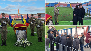Sute de persoane i-au adus un omagiu celebrului antrenor Emeric Ienei pe Stadionul Iuliu Bodola