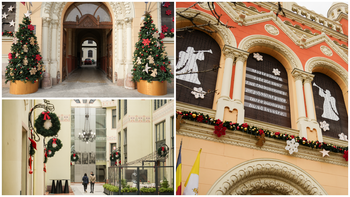 Magia sărbătorilor de iarnă cuprinde zonele importante din Oradea: zece clădiri emblematice, decorate festiv