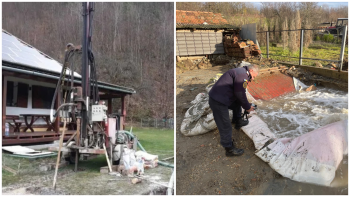 Aproape de tragedie la Sântimreu. Au forat fără aviz după apă și au dat de o pungă de gaz metan și sulf