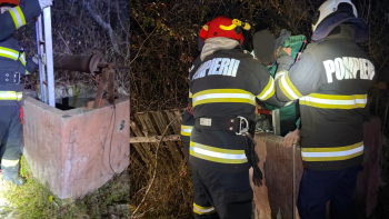 Intervenție contracronometru! Bărbat salvat de pompierii bihoreni după ce a căzut într-o fântână