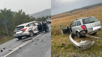 UPDATE Accident între trei autoturisme, între Sâmbăta și Dușești. Trei persoane rănite