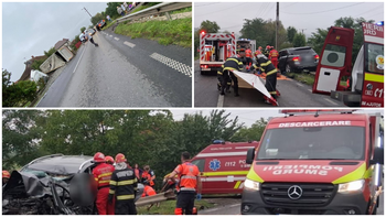 Accident mortal pe DN 1, la ieșire din Borod. Un bărbat a murit după ce a intrat cu mașina într-o autobasculantă