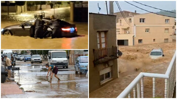 Furtuna Alice a măturat estul Spaniei cu ploi de 400 litri/mp: 