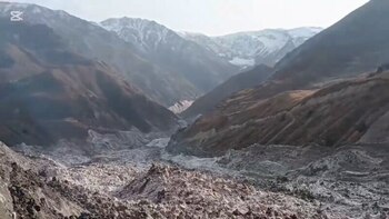Prăbușirea unui ghețar masiv în munții din Tadjikistan, surprinsă pe video