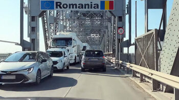 Trafic aglomerat spre Bulgaria pe DN 5 Giurgiu – Ruse din cauza reparațiilor la Podul Prieteniei