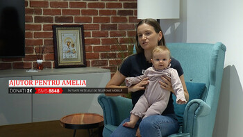 O ecografie de rutină i-a schimbat destinul. Amelia, micuţa de numai 4 luni care luptă cu o boală necruţătoare