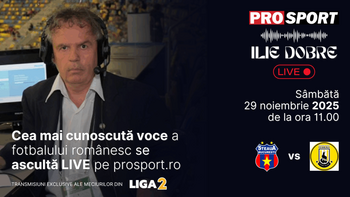 Ilie Dobre comentează LIVE pe ProSport.ro meciul Steaua – Ceahlăul Piatra Neamț, sâmbătă, 29 noiembrie 2025, de la (…)