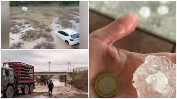 Cod roşu de furtună în Spania: străzi înghiţite de puhoaie, doi oameni luaţi de ape. 