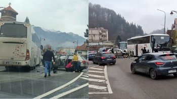 Un autocar în care se aflau 71 de persoane, implicat într-un accident în Prahova! Mai multe persoane au ajuns la spital