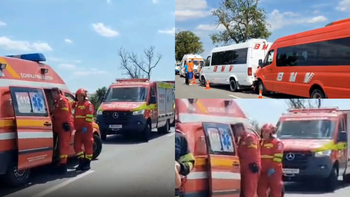 Accident rutier grav în județul Bihor! 39 de persoane implicate. Autoritățile au activat Planul Roșu de Intervenție