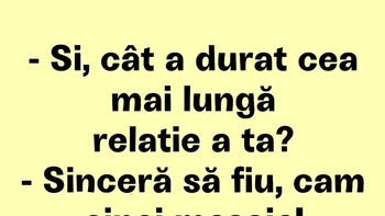 Bancul de luni | Cea mai lungă relație