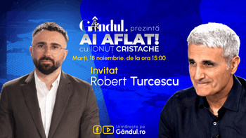 „Ai Aflat! cu Ionuț Cristache” începe marți, 18 noiembrie, de la ora 15.00, live pe Gândul. Invitat: Robert Turcescu