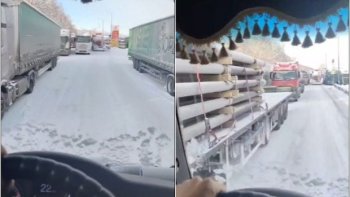 Coloană de mașini blocate lungă de 85 km, șoferii stau pe loc de peste 7 ore la -18 grade, pe una dintre cele mai (…)