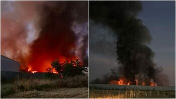 Depozitul „Dragonul Roșu” încă arde mocnit, după 18 ore! Nivelul de poluare este ridicat