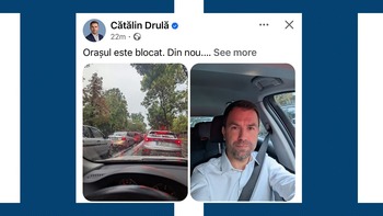 Drulă se plânge că Bucureștiul este blocat. Îi reamintim domnului Drulă că orașul a fost condus 5 ani de Nicușor (…)